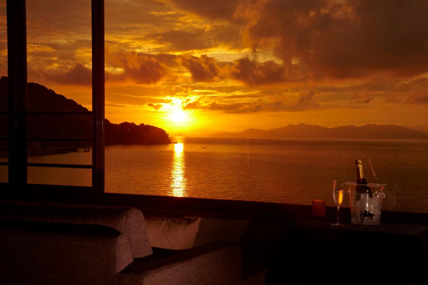 Yunoko Sea and Sunset