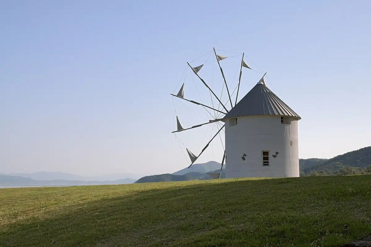 Greek windmill at Shodoshima Olive Park, Shodoshima Town