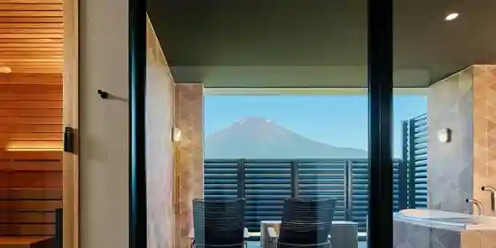 Fujisan no Mie Ru Zenshitsu Koshitsu Sauna Tsuki Ryokan Shizuku